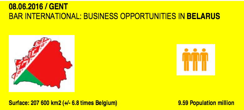 Bannière. Mechelen. CCBLR. Bar International. Business opportuinities in Belarus. 2016-06-08